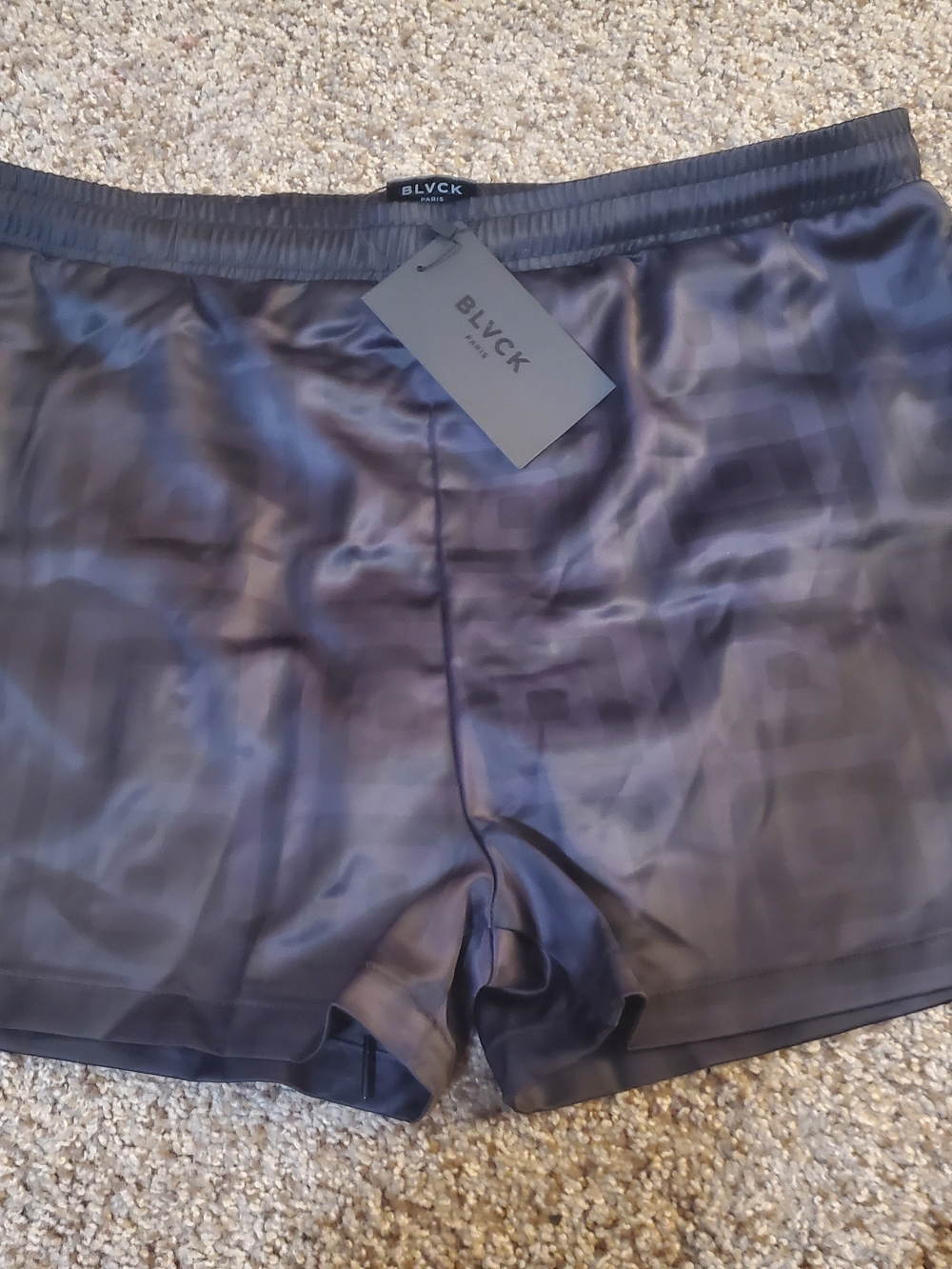 BLVCK Men's Satin  Shorts - Black